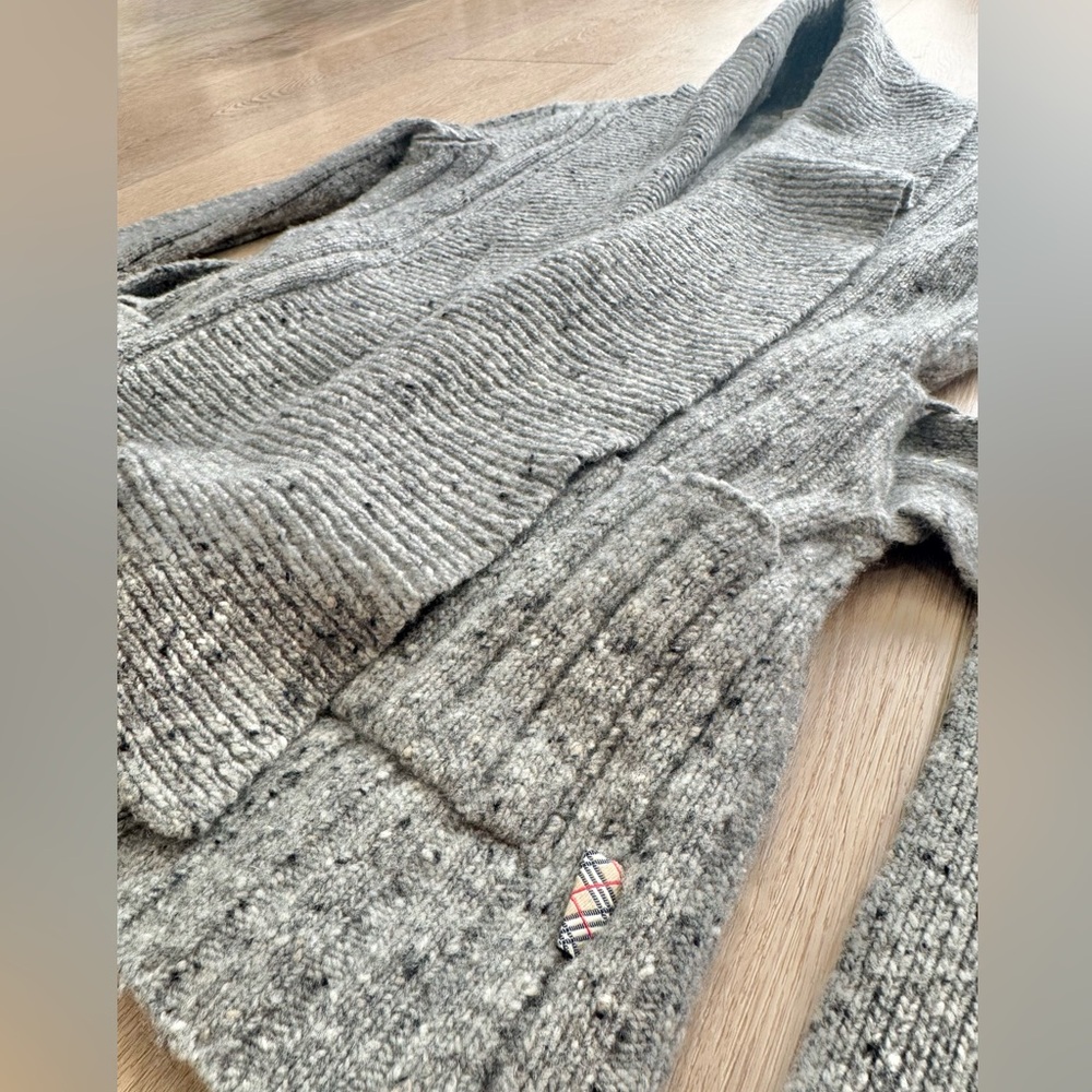 BURBERRY Women’s Wrap Sweater Tie-Waist Cardigan (Size S) - Picture 5 of 12